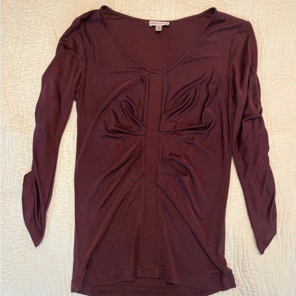 Elegant Women's Purple Silk Top